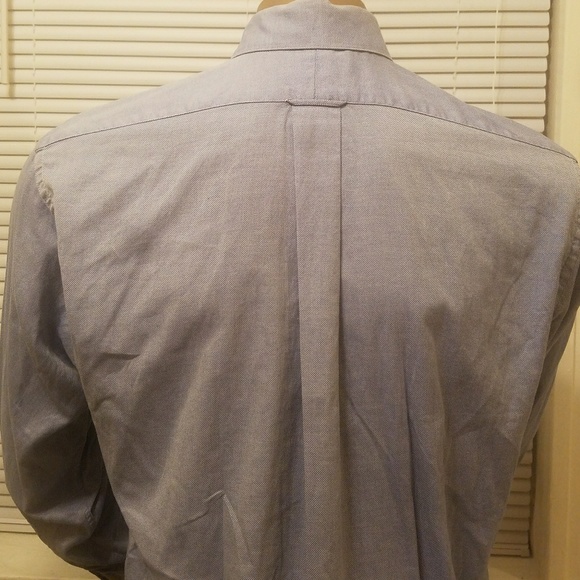 ROUNDTREE & YORKE Oxford Blue Solid Long Sleeve - Picture 3 of 7